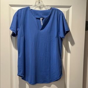Lulu-B Royal Blue Short Sleeve V-Neck Top
